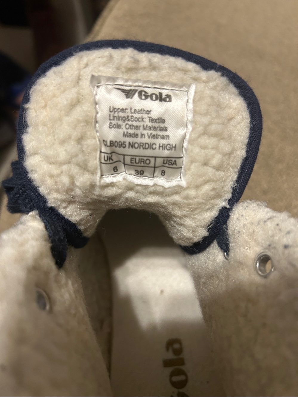 EUC Gola Nordic Suede High Top Sneaker Boot size 8 - Picture 2 of 8
